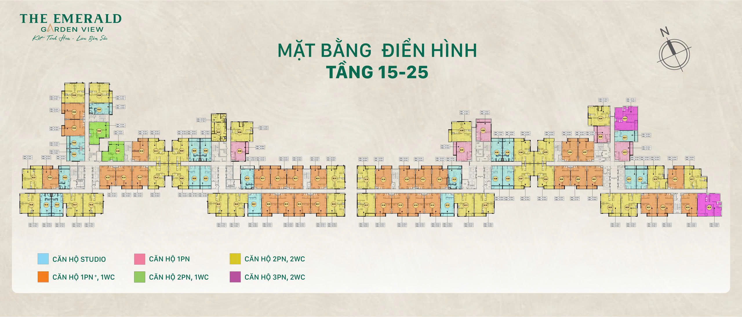 MẶT BẰNG THE EMERALD GARDEN VIEW